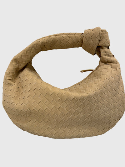 Celeste - Medium Suede Bag with Knotted Braided Design