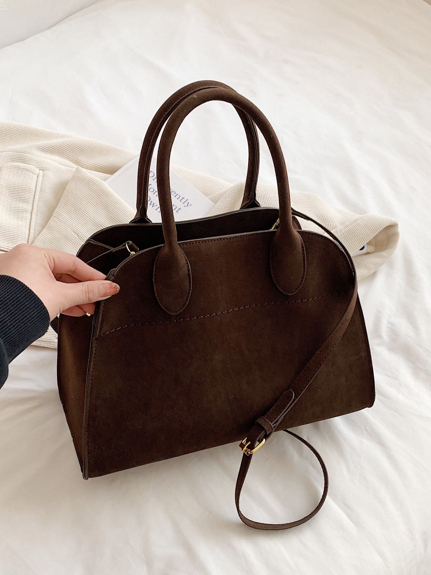 Luisa - Sleek Suede Everyday Tote