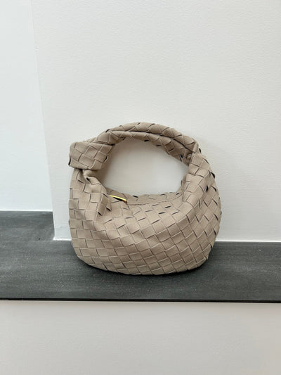 Renee - Plush Braided Mini Suede Handbag