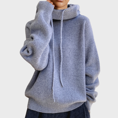 Women's Wool Hoodie with Drawstring