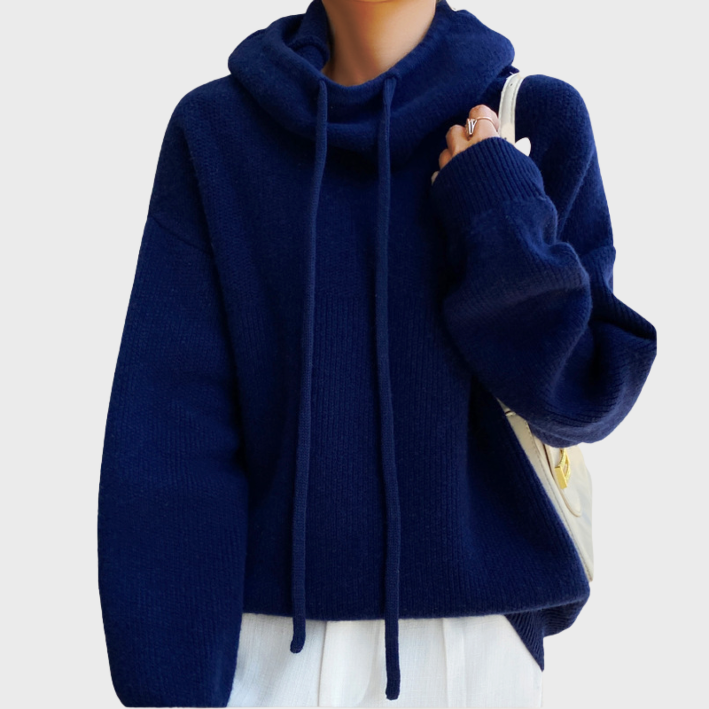 Women's Wool Hoodie with Drawstring