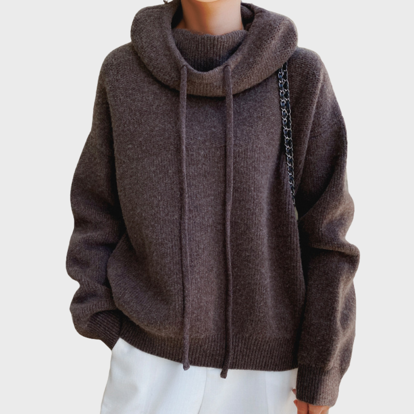 Women's Wool Hoodie with Drawstring