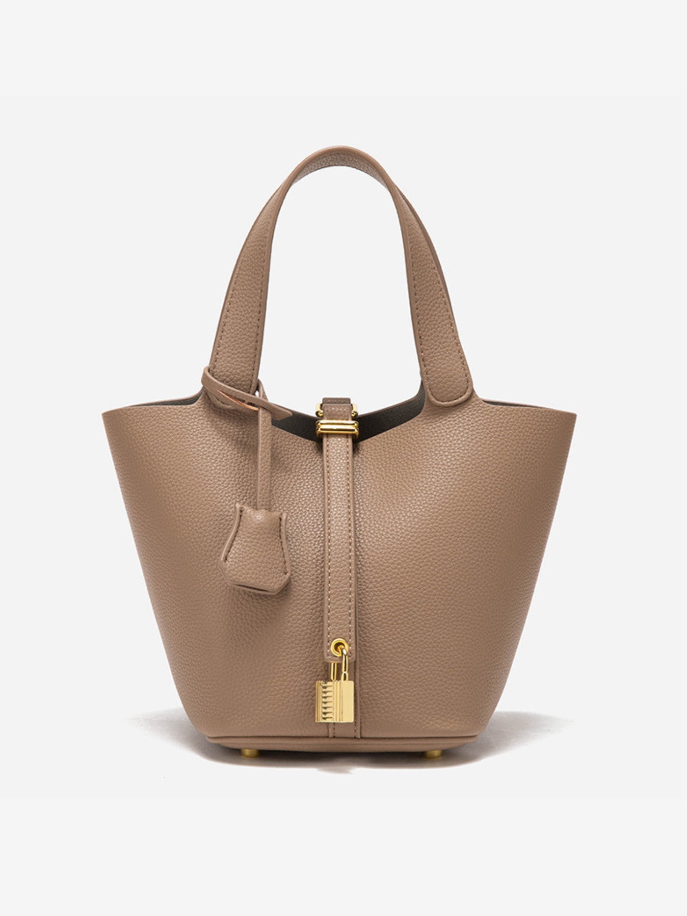 Glaiza - Elegant Gold-Lock Bucket Bag