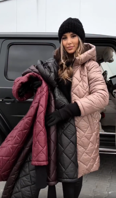 Averlyn – Quilted Down Hooded Jacket