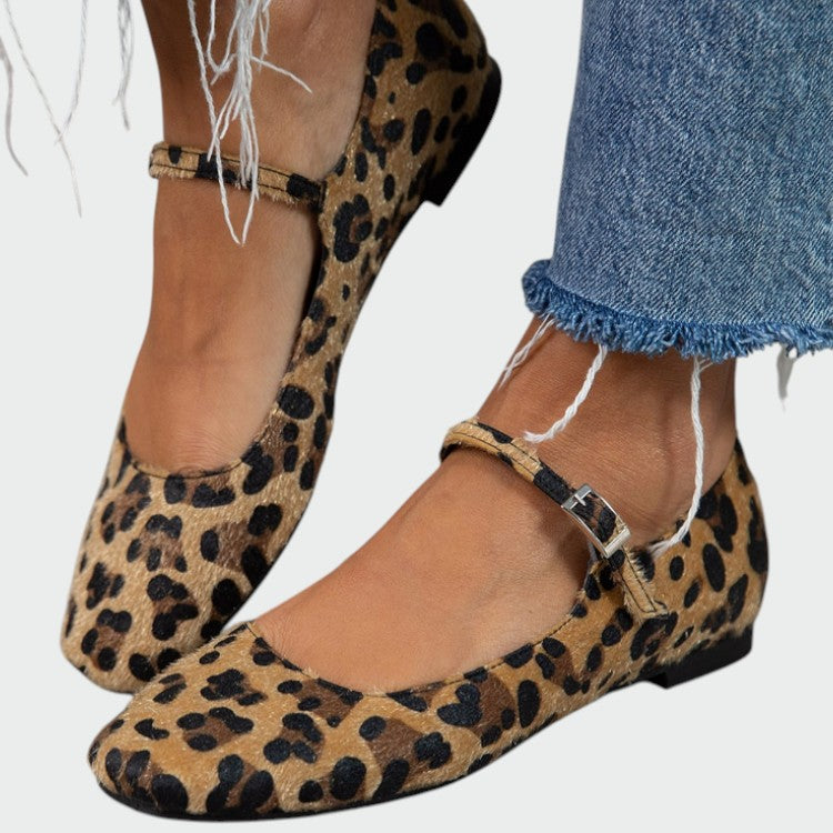 Charlotte - Leopard Print Mary Jane Shoes