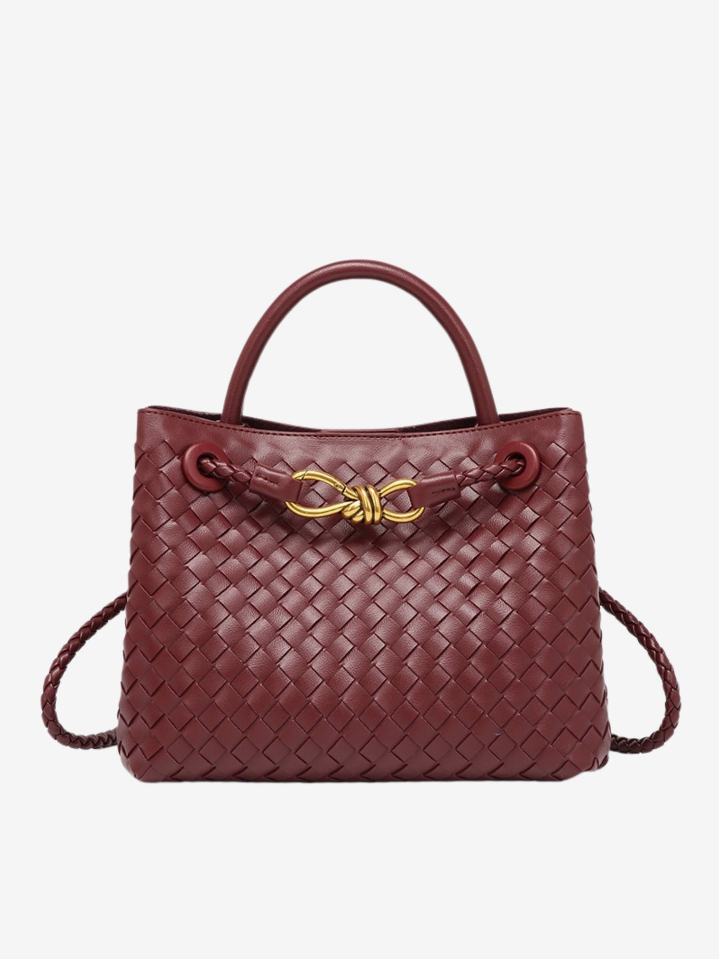 Eloise - Compact Woven Bag with Textured Design