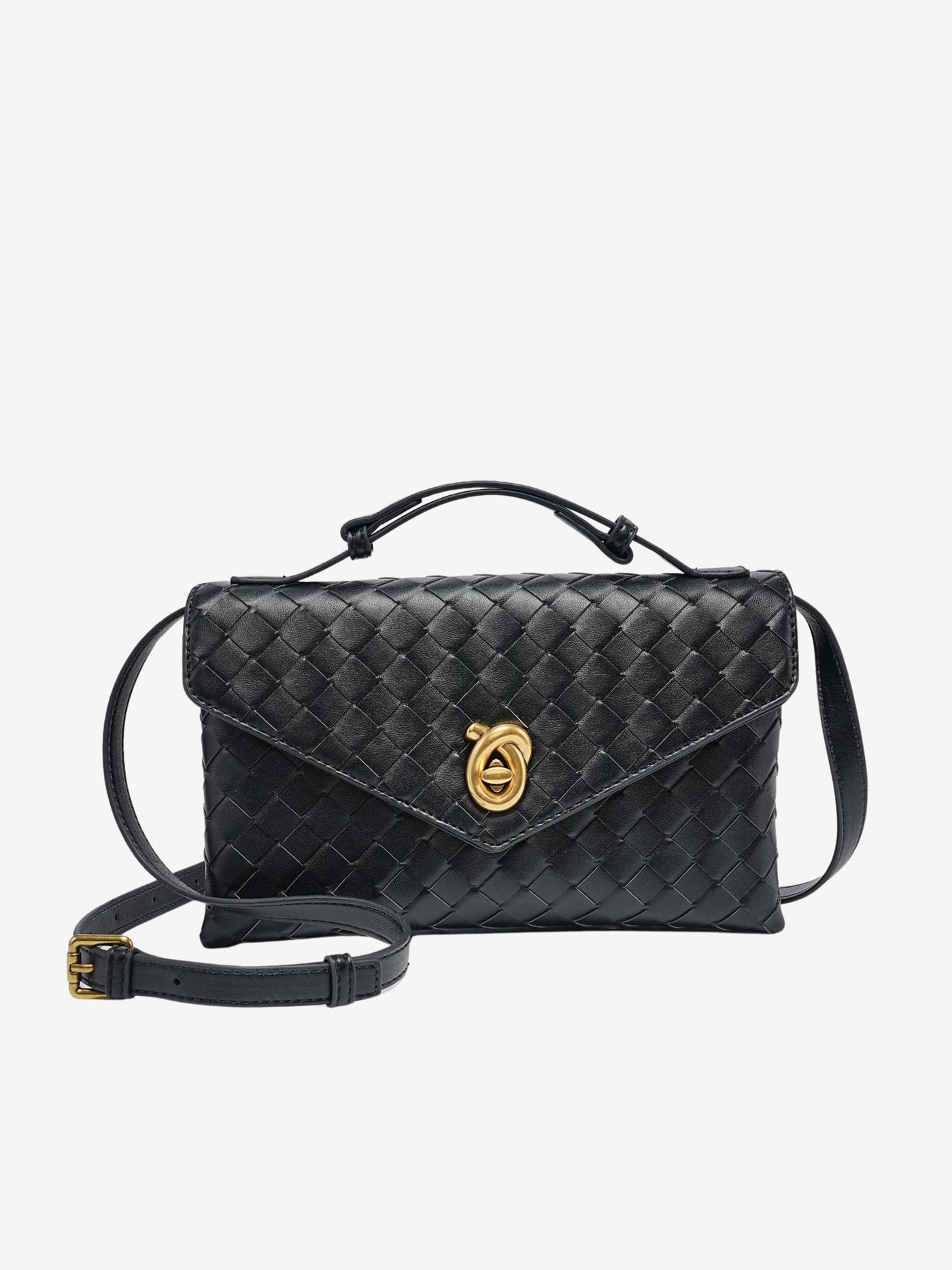 Sofia - Textured Woven Mini Crossbody Bag