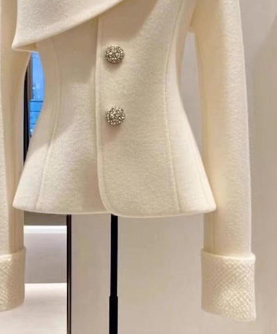 Lola - Asymmetric Buttoned Blazer