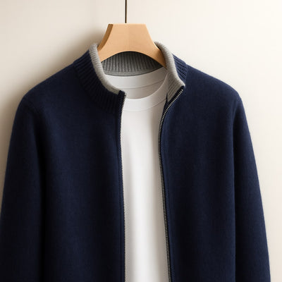 HARVEY -  ELEGANT WOOL ZIP JACKET