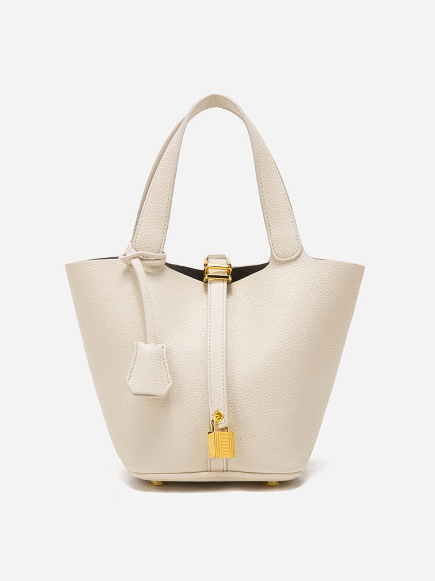Glaiza - Elegant Gold-Lock Bucket Bag