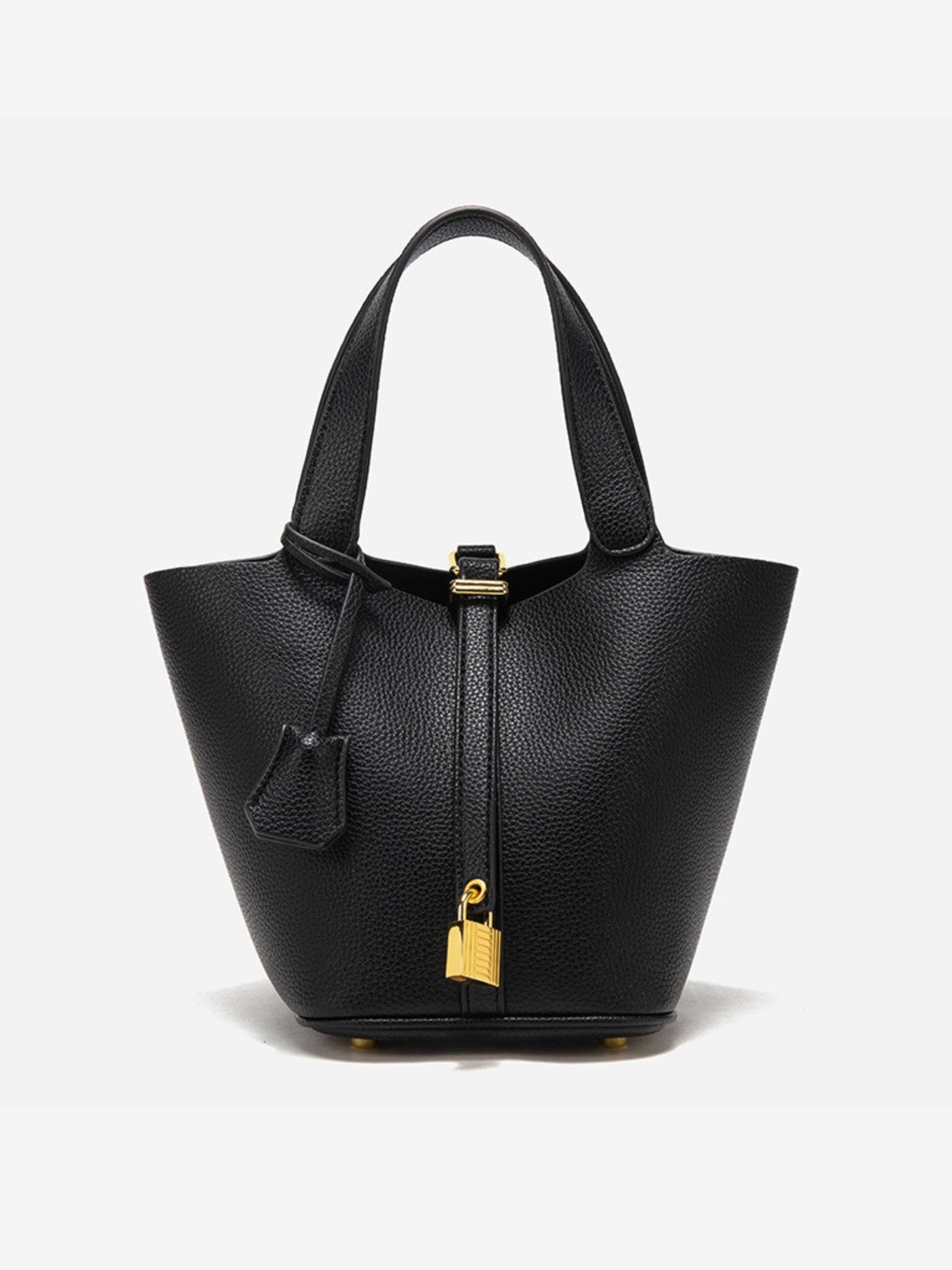 Glaiza - Elegant Gold-Lock Bucket Bag