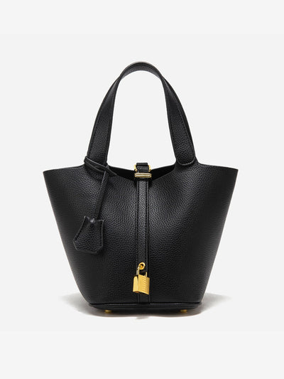 Glaiza - Elegant Gold-Lock Bucket Bag