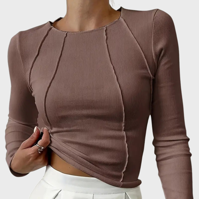 AISOLA | Stylish Fitted Top Made of Ribbed Fabric