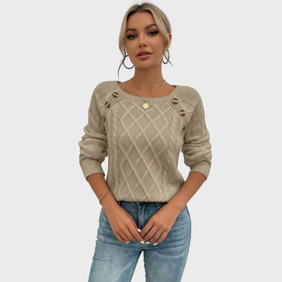 Simona | Sweater with a Modern Knit Pattern