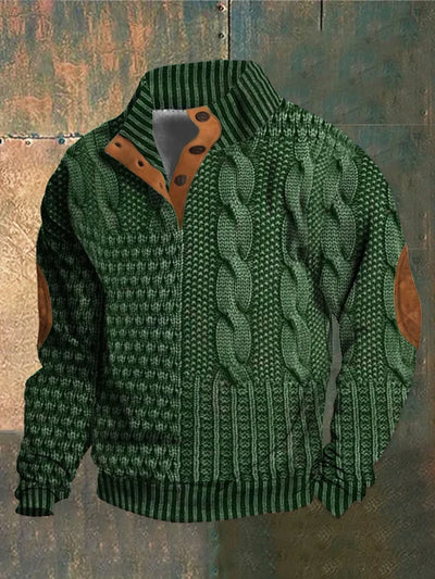 NOVA – PATTERNED COZY KNIT SWEATER FOR MEN