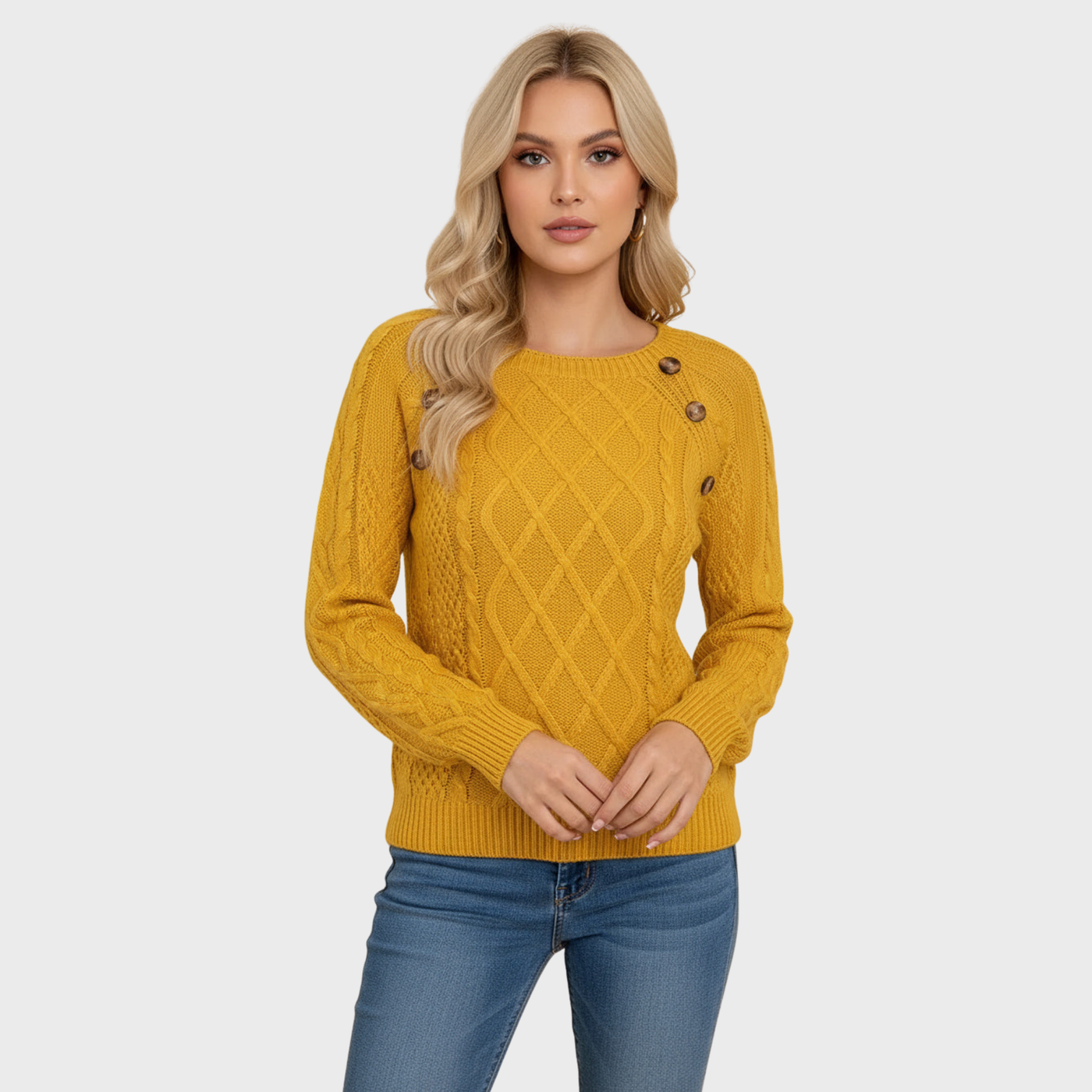 Simona | Sweater with a Modern Knit Pattern