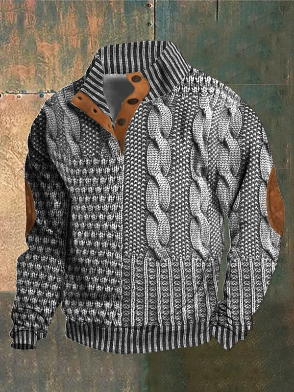 NOVA – PATTERNED COZY KNIT SWEATER FOR MEN