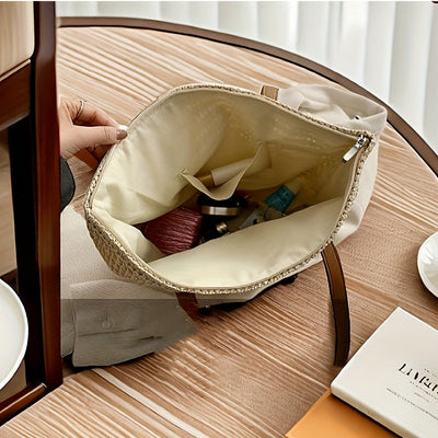 Stylish Woven Straw Handbag