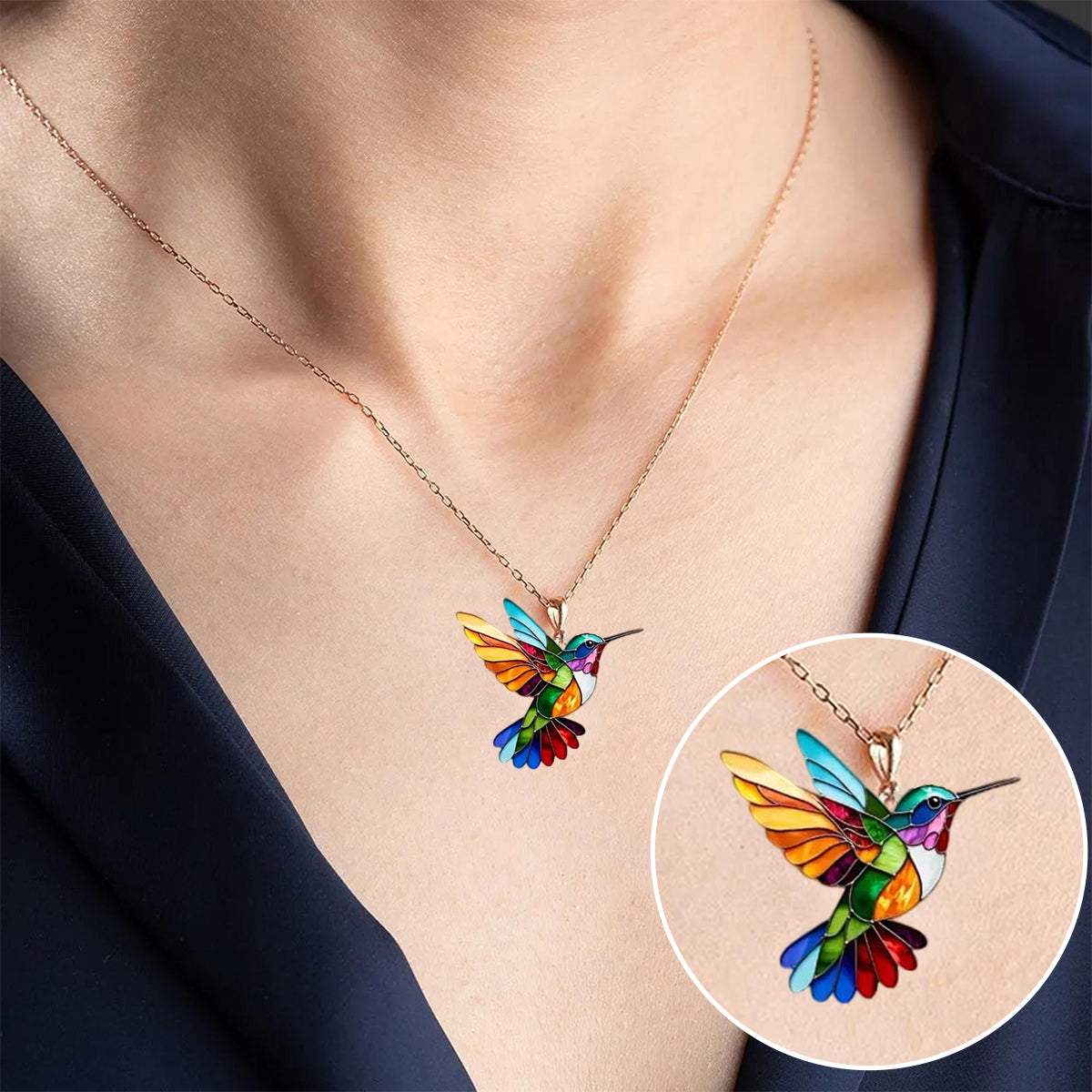 Lola - Beautiful Hummingbird Necklace