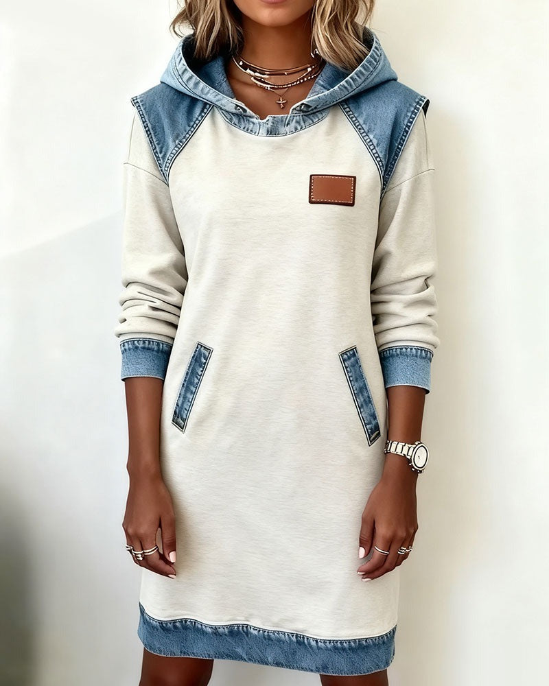 Ayla – Classic Denim Hoodie Dress