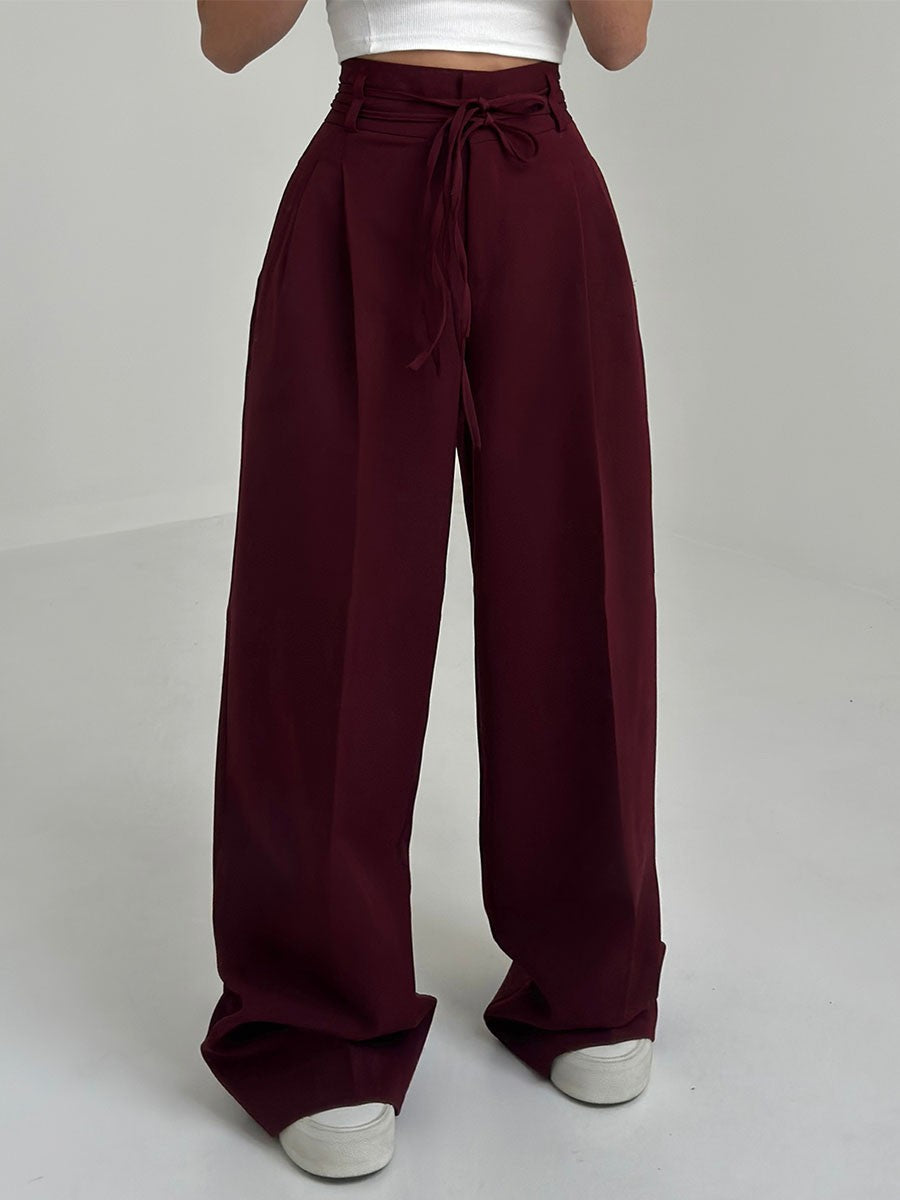 CELEST - WIDE LEG HIGH-RISE PANTS