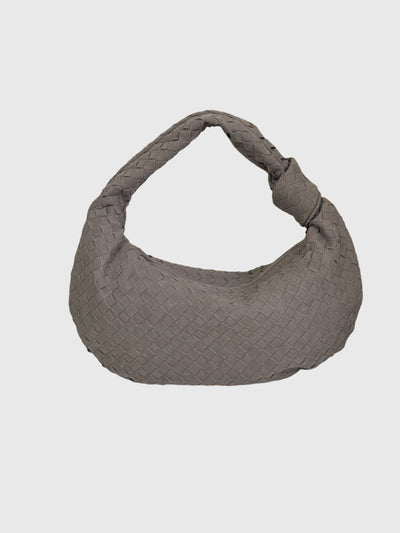 Celeste - Medium Suede Bag with Knotted Braided Design