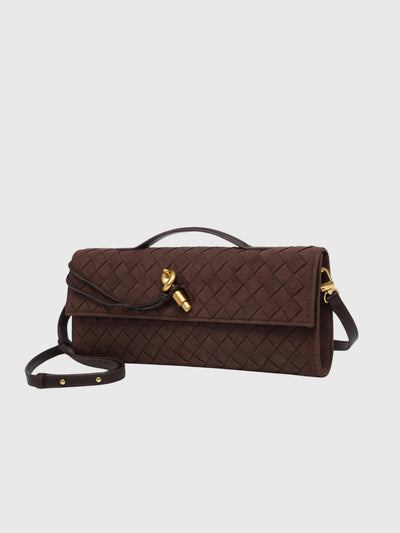 Cherry - Premium Woven Suede Clutch