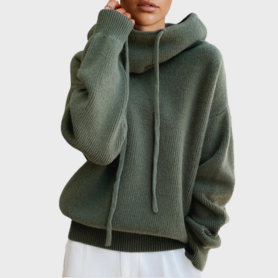 Women's Wool Hoodie with Drawstring