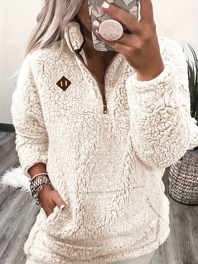 Lily | Patch Quarter Zip Pullover