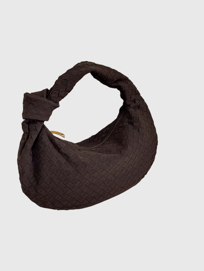 Celeste - Medium Suede Bag with Knotted Braided Design