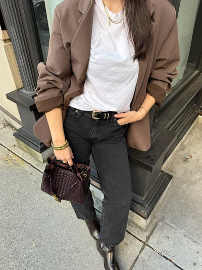 Eloise - Compact Woven Bag with Textured Design