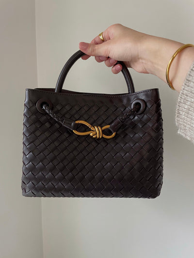 Eloise - Compact Woven Bag with Textured Design