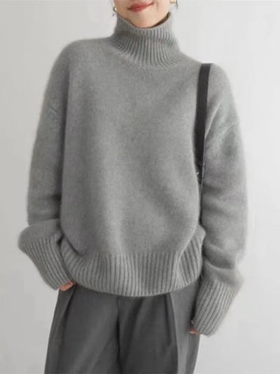 Isabella – Cashmere High Collar Sweater