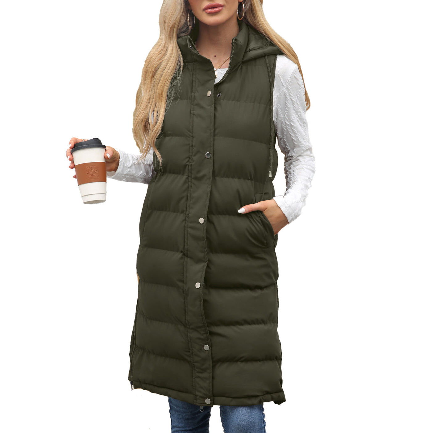 Avela – casual sleeveless hooded vest