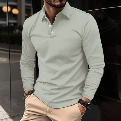 EZRA – RELAXED LONG-SLEEVE POLO