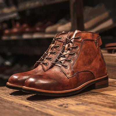 WYATT – RETRO ROUND NOSE MEN'S BOOTS