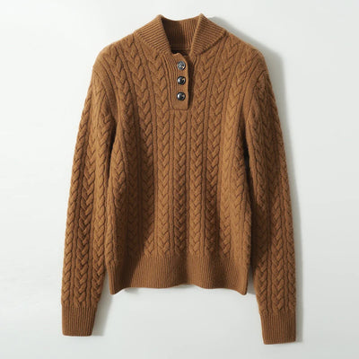 Arden - Button-Up Cashmere Sweater