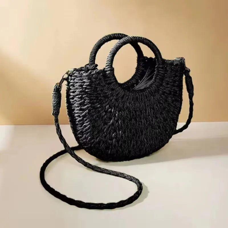 Handcrafted Straw Crossbody Bag