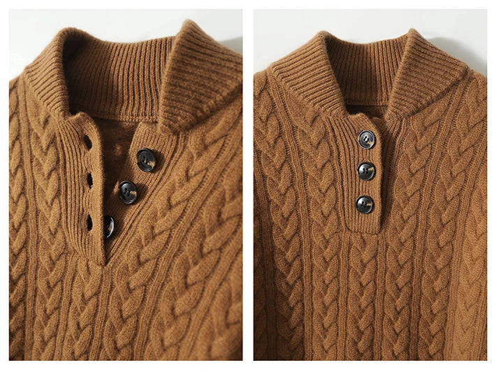 Arden - Button-Up Cashmere Sweater