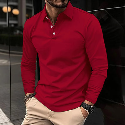 EZRA – RELAXED LONG-SLEEVE POLO