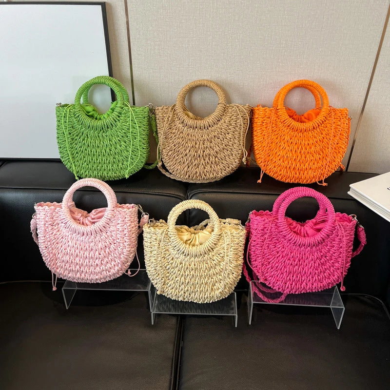 Handcrafted Straw Crossbody Bag