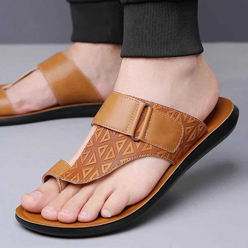 KINSEY – MINIMALIST GENUINE LEATHER STRAP SANDALS