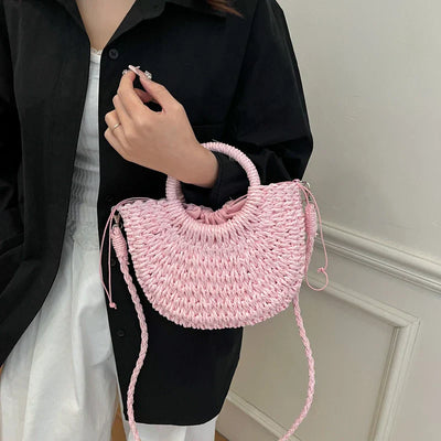 Handcrafted Straw Crossbody Bag