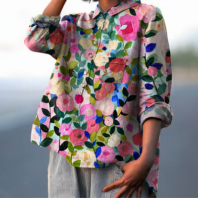 Fiona - Blouse with Romantic Floral Print