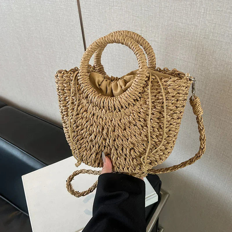 Handcrafted Straw Crossbody Bag