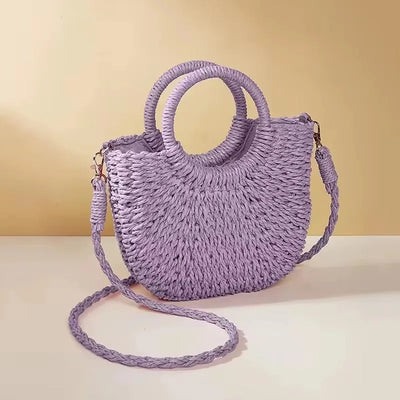 Handcrafted Straw Crossbody Bag
