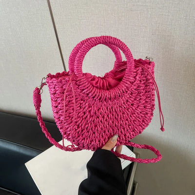 Handcrafted Straw Crossbody Bag
