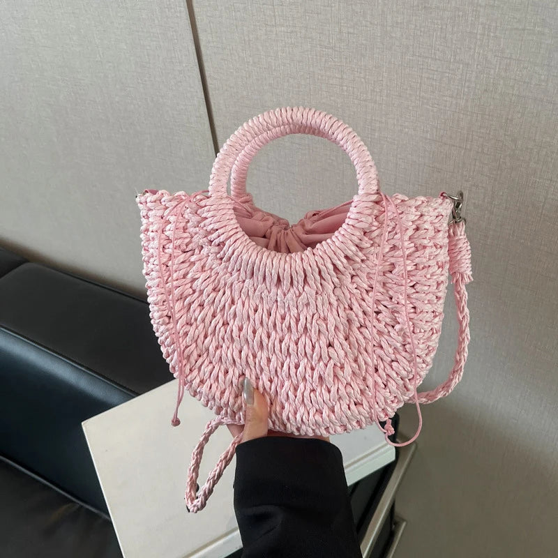 Handcrafted Straw Crossbody Bag