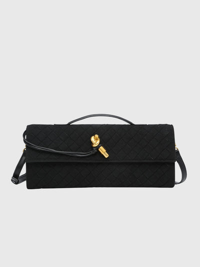 Cherry - Premium Woven Suede Clutch