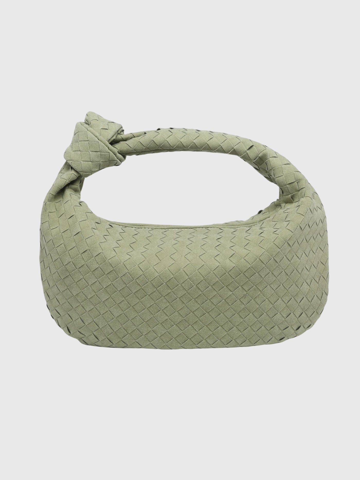 Celeste - Medium Suede Bag with Knotted Braided Design